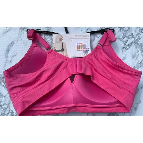 Joyspun Wirefree Bra Surf Pink XXL Adjustable Straps Hook & Eye Closure Sewn-In - Picture 2 of 5